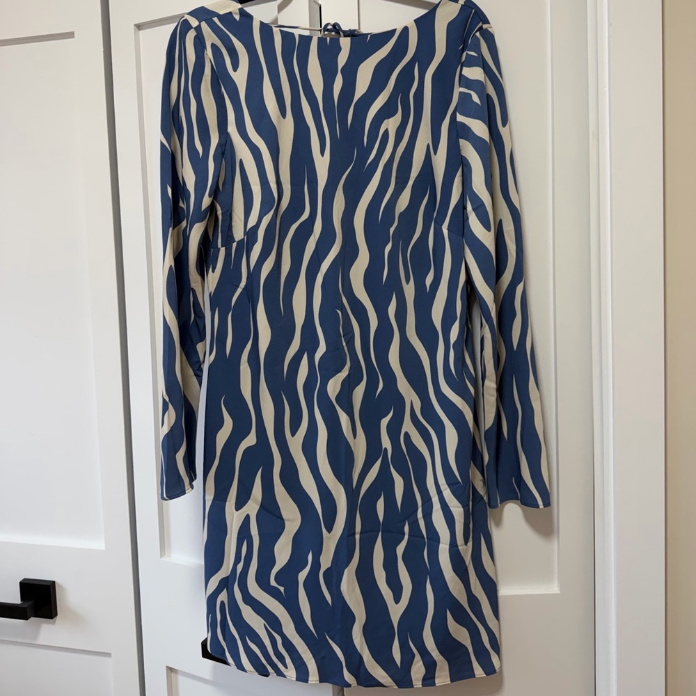 Abercrombie zebra print party dress, open back